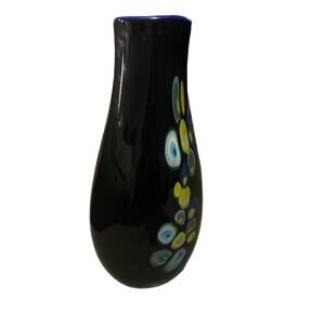 DeHANNA JONES Signed 2006 Seattle Studio Art Glass Flat MURRINE VASE999